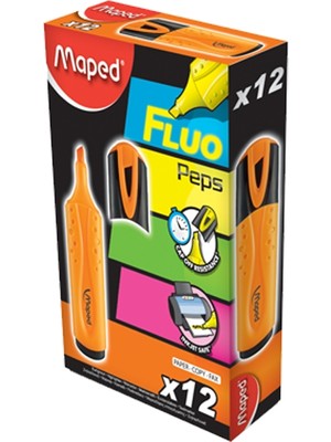 Kitabevimden Maped Fosforlu Kalem Mono Turuncu (12 Li)