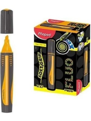 Kitabevimden Maped Fosforlu Kalem Max Fluo Peps Mini (10 Lu) Turuncu 742935