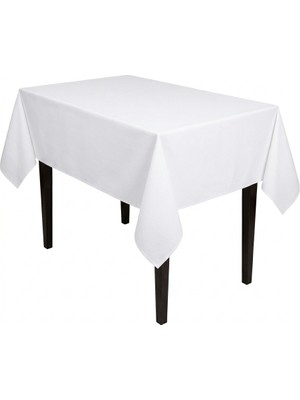 Çavuş E-Ticaret Masa Örtüsü Kullan At Düz Yerli 137X183 cm Gümüş ve Beyaz