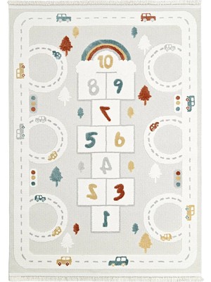 Halı Sepeti Minika Serisi EN158 Yumuşak Dokulu Hav Toz Yapmayan Figürlü Çocuk Odası Halısı