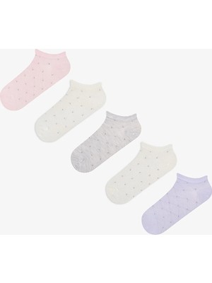 Penti 5 Çift Pamuk Küçük Puantiye Desenli Patik Çorap