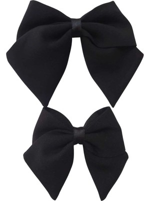 Minval Anne Kız 8 cm  ve 7 cm Otomatik Klipsli Fiyonk Toka