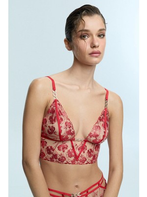 Penti Parlak Kırmızı Rhea Büstiyer