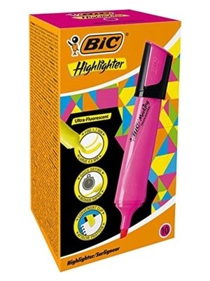 Kitabevimden Bic Markıng Flat Hıghlıghter 10 Lu Pembe