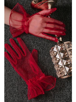 BMD Sandra Tül Eldiven - Kırmızı