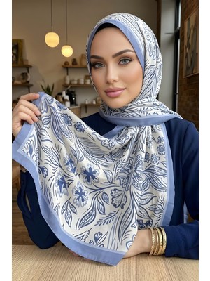 İmaj Butik Indigo Etnik Desenli Soft Şal