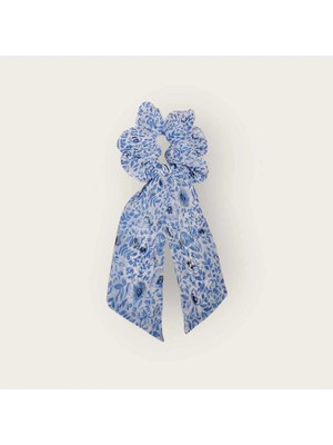 Minval Mavi Lastikli Kuyruklu Scrunchie Simit Toka