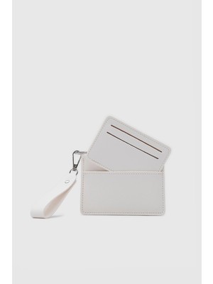 Shule Bags Raye Kartlık Detaylı Cüzdan Krem