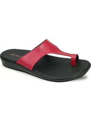 Ceyo 9200-2L Kırmızı Parmak Arası Ortopedik Kadın Terlik