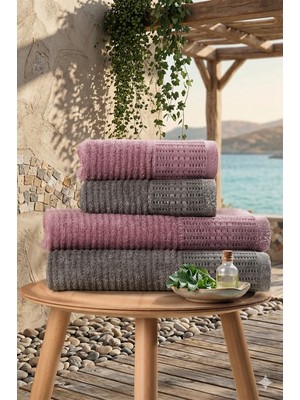 Cotton Queen Fella Premium 4'lü Banyo Seti