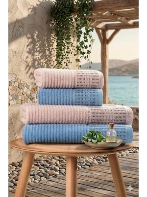 Cotton Queen Fella Premium 4'lü Banyo Seti