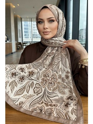 İmaj Butik Vizon Etnik Desenli Soft Şal