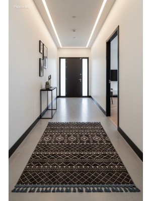 Hahay Vıntage Kahve Kaliteli Yıkanabilir Kilim