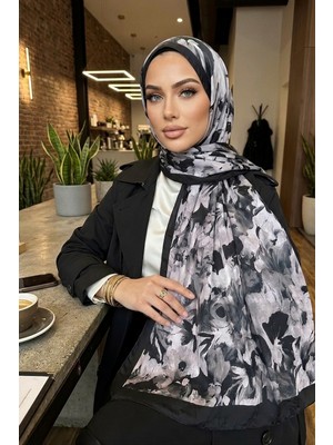 İmaj Butik Siyah Ipekhan Desenli Kraş Şal
