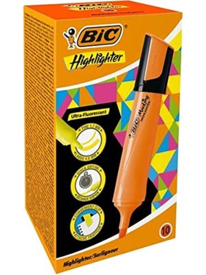 Kitabevimden Bic Markıng Flat Hıghlıghter 10 Lu Turuncu