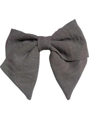 Minval Açık Gri Renkli Özel Güvenlikçilerin Tercihi 8 cm Otomatik Metal Klipsli Fiyonk Toka