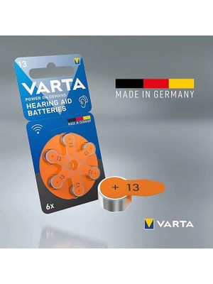 Varta Kulaklık Işitme Cihazı Pili No:13 1.45V 6lı Paket