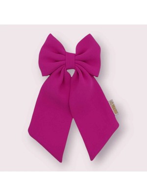 Minval Pembe 7 cm Otomatik Metal Klipsli Fiyonk Toka