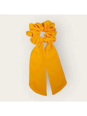 Minval Sarı Lastikli Kuyruklu Scrunchie Simit Toka