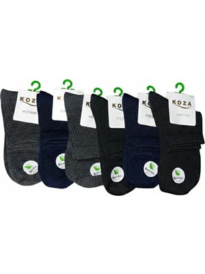Koza Kadın 6'lı Bambu Düz Kolej Çorap