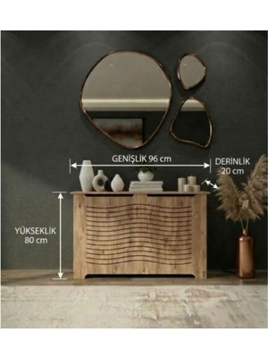 Feyza Design Kalorifer Petek Önü Kapatma ve Mobilya, 96 cm Genişlik, Kahverengi