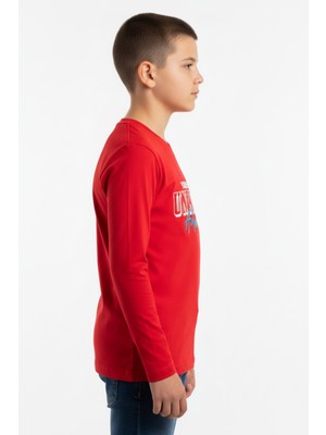 Toontoy Erkek Çocuk Bisiklet Yaka Uzun Kollu  Baskılı Tişört 22860