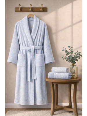 3 Parça %100 Pamuk Üretim Premium Lüks Bornoz Seti