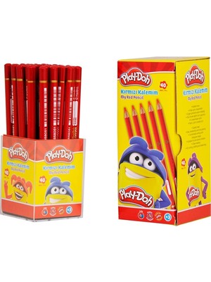 Kitabevimden Play-Doh Kırmızı Kalemim 40 Lı Stand PLAY-KK002-40-PKT