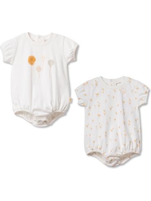 BabyCosy Organic Wear Bebek 2li Short Oversize Zıbın BODY%100 Organik Pamuk, BEBEK-YENIDOĞAN-CSY3053