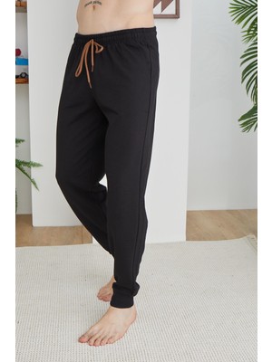 Kly Pijama Kly 183R 3 Iplik Kalın Içi Şardonlu Paçası Bantlı Tek Eşofman Altı