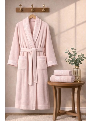 3 Parça %100 Pamuk Üretim Premium Lüks Bornoz Seti