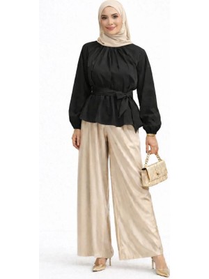 Cng Moda Tesettür Kuşaklı Gömlek