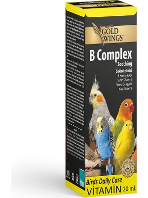 Gold Wings B Complex Vitamin Kuşlar İçin Stres Önleyici 20 ml