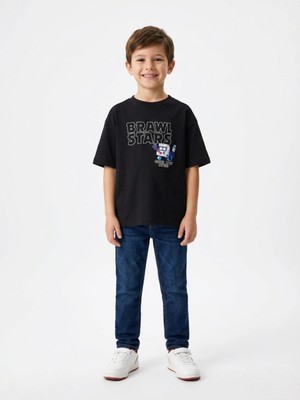 Alyakids Erkek Çocuk Brawl Stars %100 Pamuklu Rahat Kalıp Çocuk Tişört