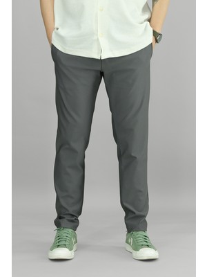 Souris Erkek Füme Rahat Kesim Pantolon Likralı Esnek Kumaş Ipli Lastikli Bel