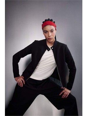 DeFacto Standart Fit Dik Yaka Skuba Dalgıç Kumaş Fermuarlı Sweatshirt G1172AX26SP