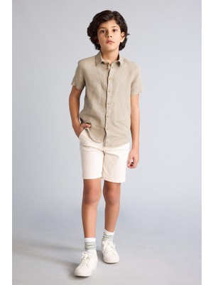 DeFacto %100 Pamuk Cepli Basic Gabardin Şort Erkek Çocuk C2955A826SM