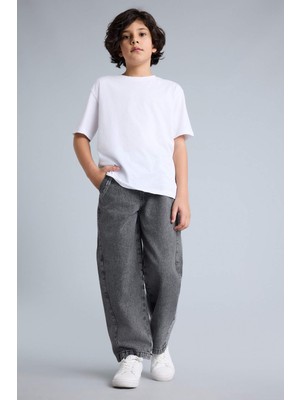 DeFacto Barrel Fit Düz Paça Jean Pantolon Erkek Çocuk H0986A826SM