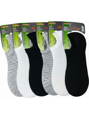 Koza Erkek 6'lı Bambu Kokulu Dikişsiz Soft Yıkamalı Sneaker Çorap