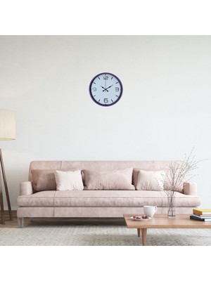 MidasTech Mor Standart 36 cm Duvar Saati