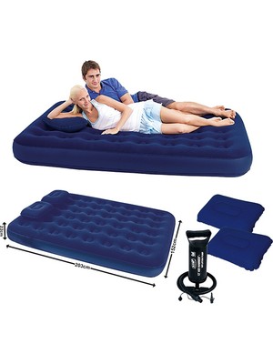 Bestway Çift Kişilik Şişme Kamp Yatağı 67374 Kadife Malzeme ile Konforlu Outdoor Kullanım