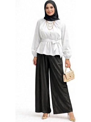 Cng Moda Tesettür Kuşaklı Gömlek