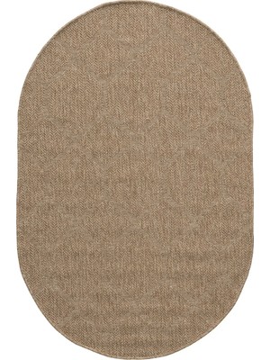 Seyran Halı India Hasır Görünümlü Oval Halı 669 Bej