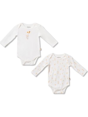 BabyCosy Organic Wear Bebek 2li Uzun Kollu Badi %100 Organik Pamuk, Bebek ve Yenidoğan Serisi - CSY3052