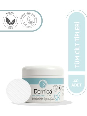 Dernica Brx Black Rose Aha Tonik Ped 40 Adet – Gözenek Sıkılaştırıcı & Siyah Nokta Karşıtı