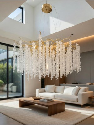 Kristal Taşlı Sarkıt Avize