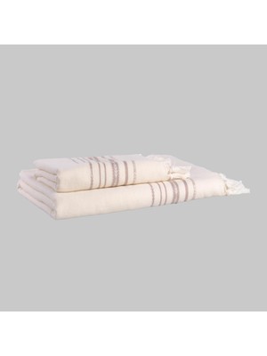 Sarev Rio %100 Pamuk Bej Havlu 50*90CM