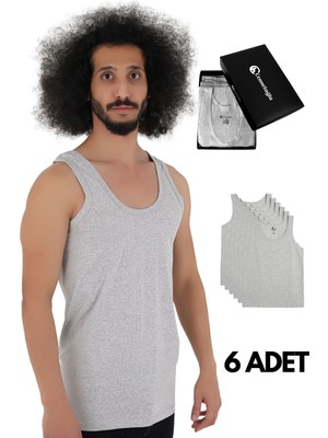 Cnt CENNETOĞLU 6 Adet Erkek Penye Atlet EKONOMİK PAKET ÖZEL KUTUSUNDA