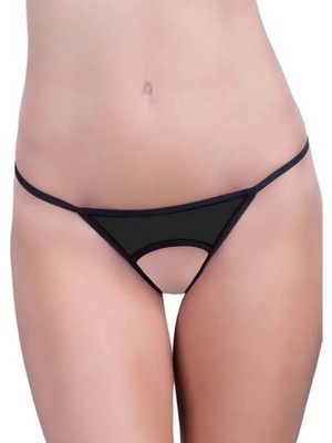 MK Beykoz Büyük Beden Fantazi Siyah Seksi Özel Ağı Açık String - Fantazi Tanga TG270030-B - Xl
