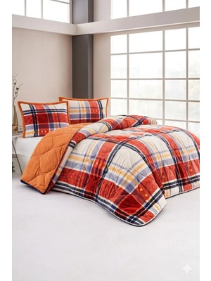 Premium Çift Kişilik Çift Taraflı Yorgan Seti 220X240 cm Yastık Kılıflı 50X70 cm